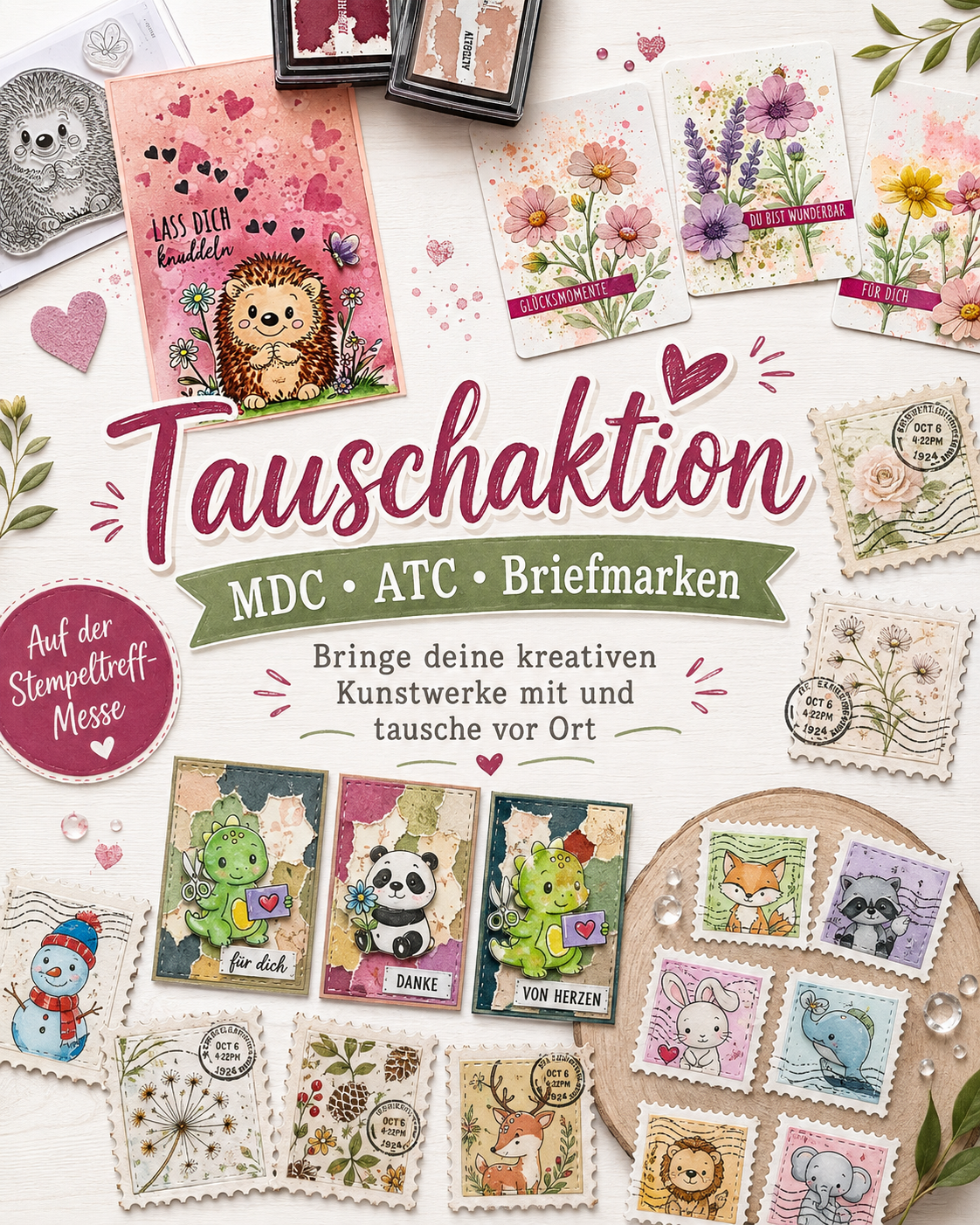 ATC- & MDC- & Briefmarken-Tausch auf der Stempeltreff Messe 2026 – Mach mit!